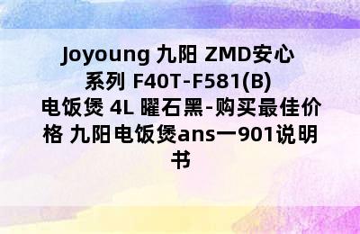 Joyoung 九阳 ZMD安心系列 F40T-F581(B) 电饭煲 4L 曜石黑-购买最佳价格 九阳电饭煲ans一901说明书